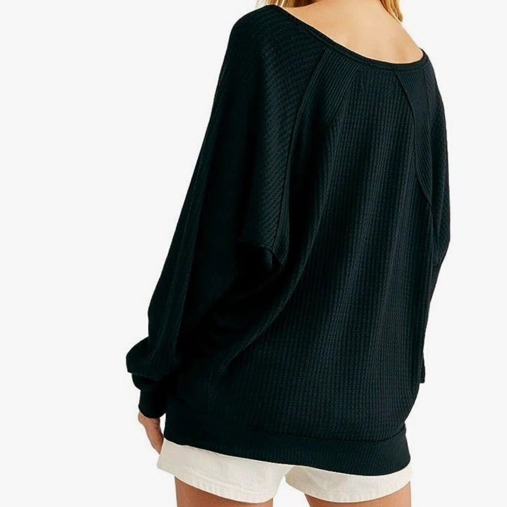 Free People Santa Clara Thermal in black BNWT - Picture 4 of 6